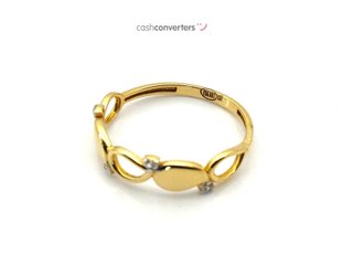 anillo oro 18k con circonita