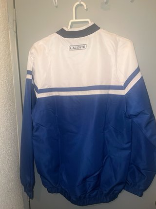 Sudadera Lacoste Sport azul y blanca