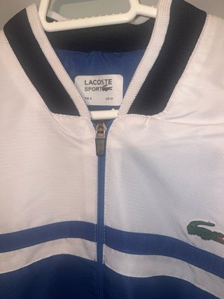 Sudadera Lacoste Sport azul y blanca