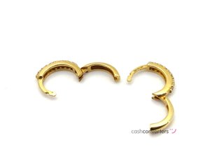 argollas oro 18k con piedra con circonita