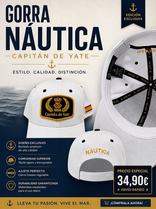 Gorra Náutica Blanca CY