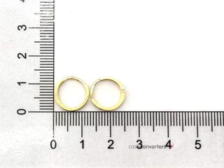 argollas oro 18k con piedra con circonita
