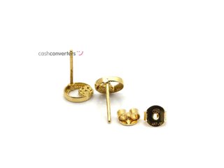 pendientes oro 18k con piedra con circonita