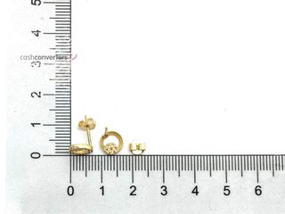 pendientes oro 18k con piedra con circonita