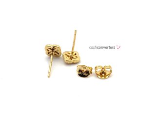 pendientes oro 18k con piedra con circonita