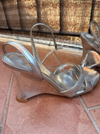 Sandali zeppa Primadonna argento tg 36