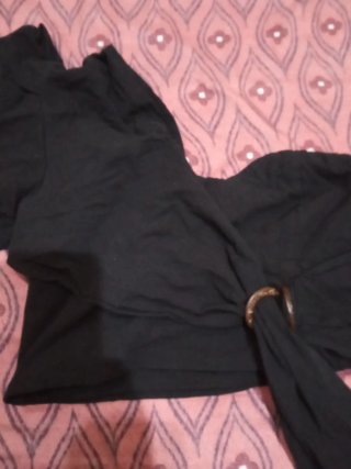 Top negro y blanco talla M