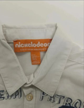 Camisa Patrulla Canina Nickelodeon niño manga cort