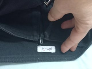 Pantalón campana negro con cinturón