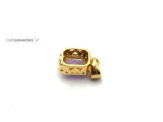 colgante oro 18k con piedra con circonita,cuarzo