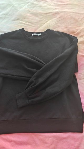 Sudadera Stradivarius Negra Talla S