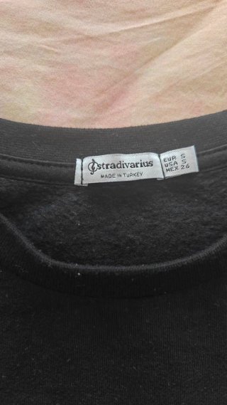 Sudadera Stradivarius Negra Talla S