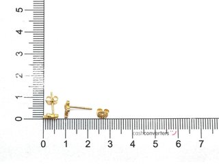 pendientes oro 18k con piedra con circonita