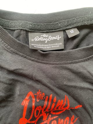 Camiseta The Rolling Stones Negra y Roja original
