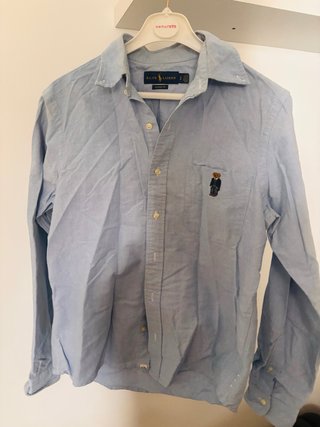 Camisa Polo Ralph Lauren Oso Bordado Azul M