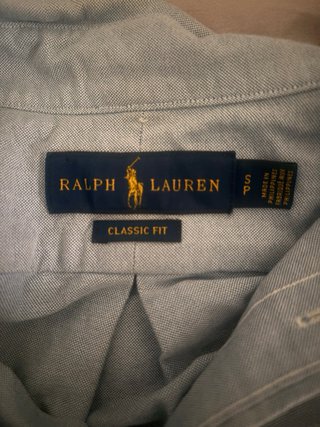 Camisa Polo Ralph Lauren Oso Bordado Azul M