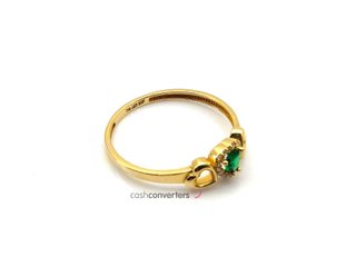 anillo oro 18k con circonita