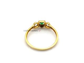anillo oro 18k con circonita