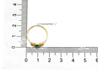 anillo oro 18k con circonita