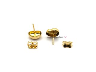 pendientes oro 18k con piedra con circonita