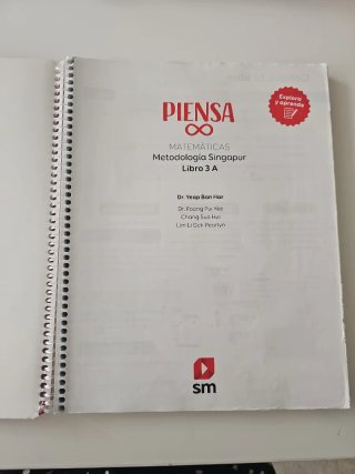 Libro matemáticas método Singapur SM 3A