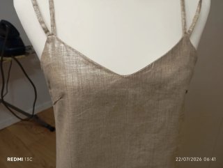 Top lencero beige/dorado Talla M