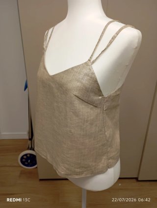Top lencero beige/dorado Talla M