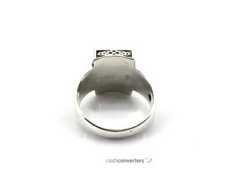 sello plata 925mm con piedra con onix