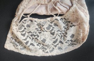 Top encaje rosa con brillos