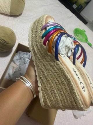 Sandalias de cuña AD SHOES multicolor