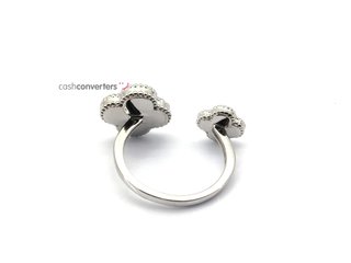 sortija plata 925mm con piedra con cuarzo