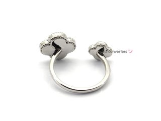 sortija plata 925mm con piedra con cuarzo