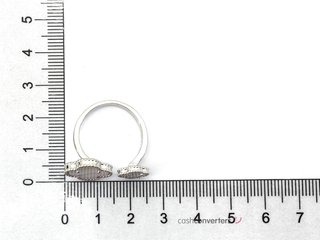sortija plata 925mm con piedra con cuarzo