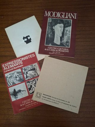 Lote de programas de mano de Exposiciones Arte 70s
