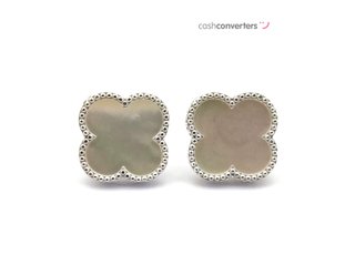 pendientes plata 925mm con piedra con nacar