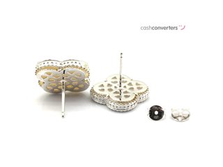 pendientes plata 925mm con piedra con nacar