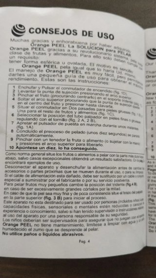 Pelador eléctrico de frutas