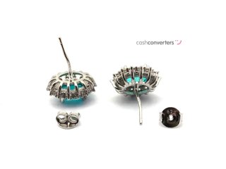 pendientes plata 925mm con piedra con circonita