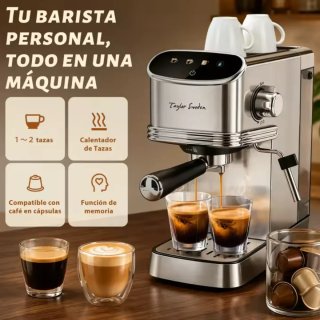 Cafetera Espresso Taylor Swoden Plata