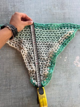 Pañoleta crochet hecha a mano