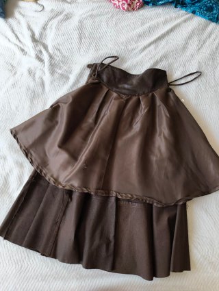 Falda larga marrón talla 38