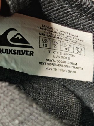 Quiksilver Shorebreak Knit Zapatillas Negras
