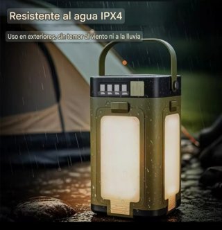 NUEVA!Lámpara-linterna led solar,camping multiusos