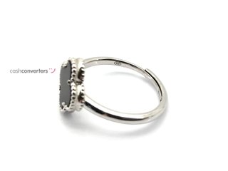 anillo plata 925mm con piedra con malaquita,nacar,onix