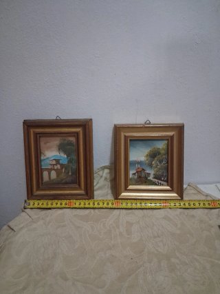 Coppia Quadretti Dipinti a Mano