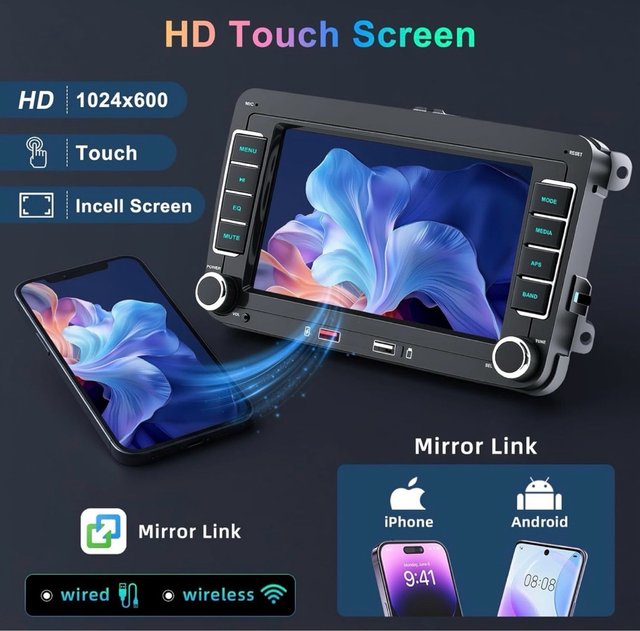 Pantalla CarPlay, para Volkswagen, Seat y Škoda