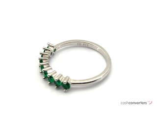 sortija plata 925mm con piedra con circonita