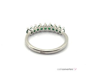 sortija plata 925mm con piedra con circonita