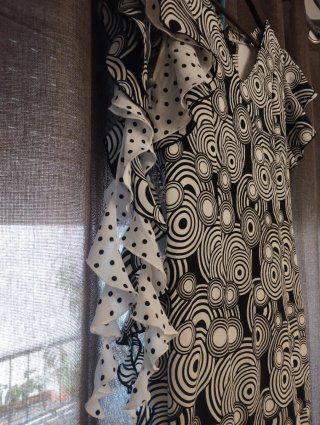 Vestido Gitana Talla 38 Negro/Blanco