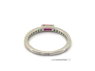 sortija plata 925mm con piedra con circonita